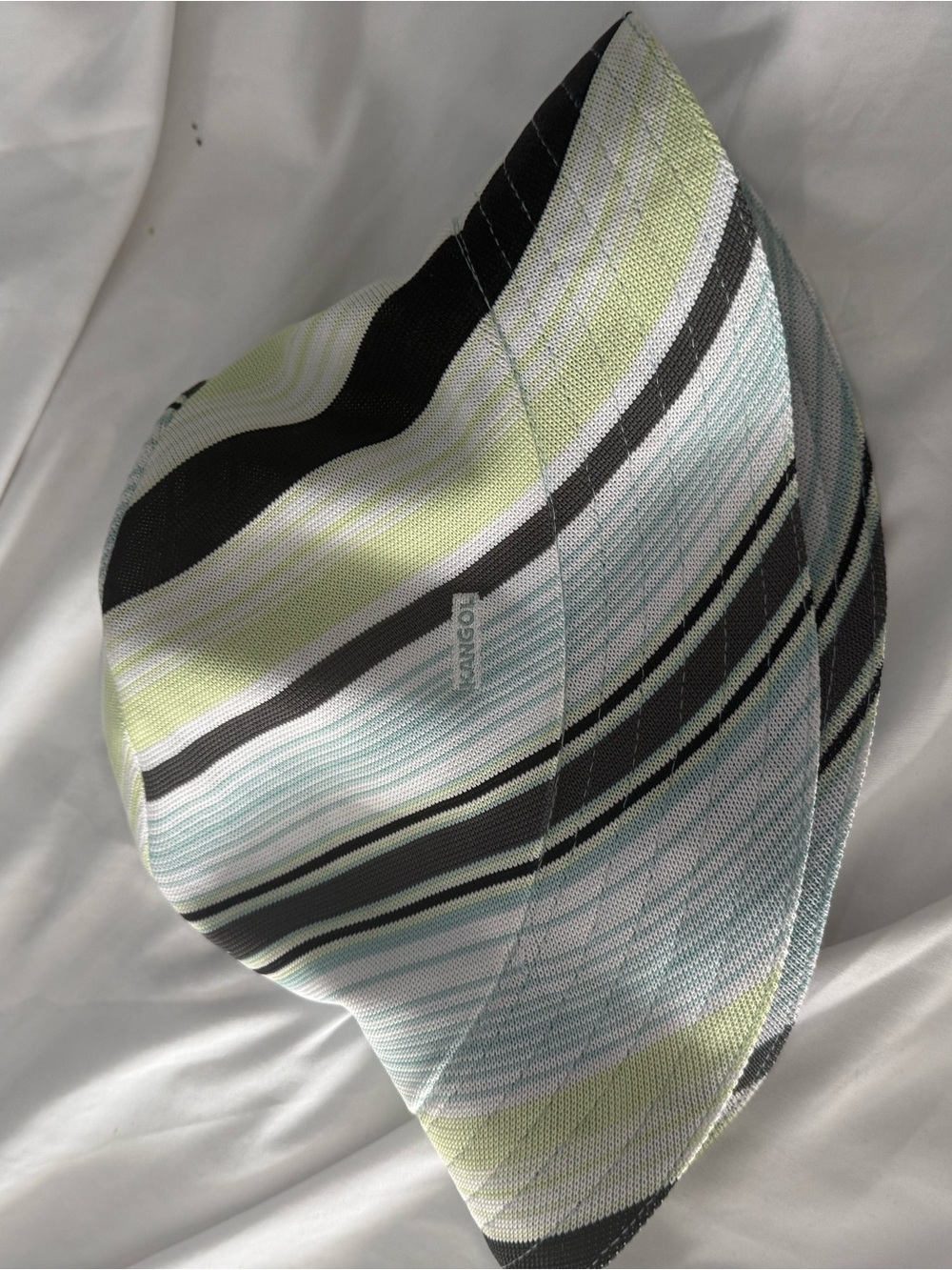 Lacoste Men’s Striped Bucket Hat in Light Green & Black